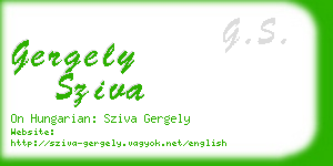 gergely sziva business card